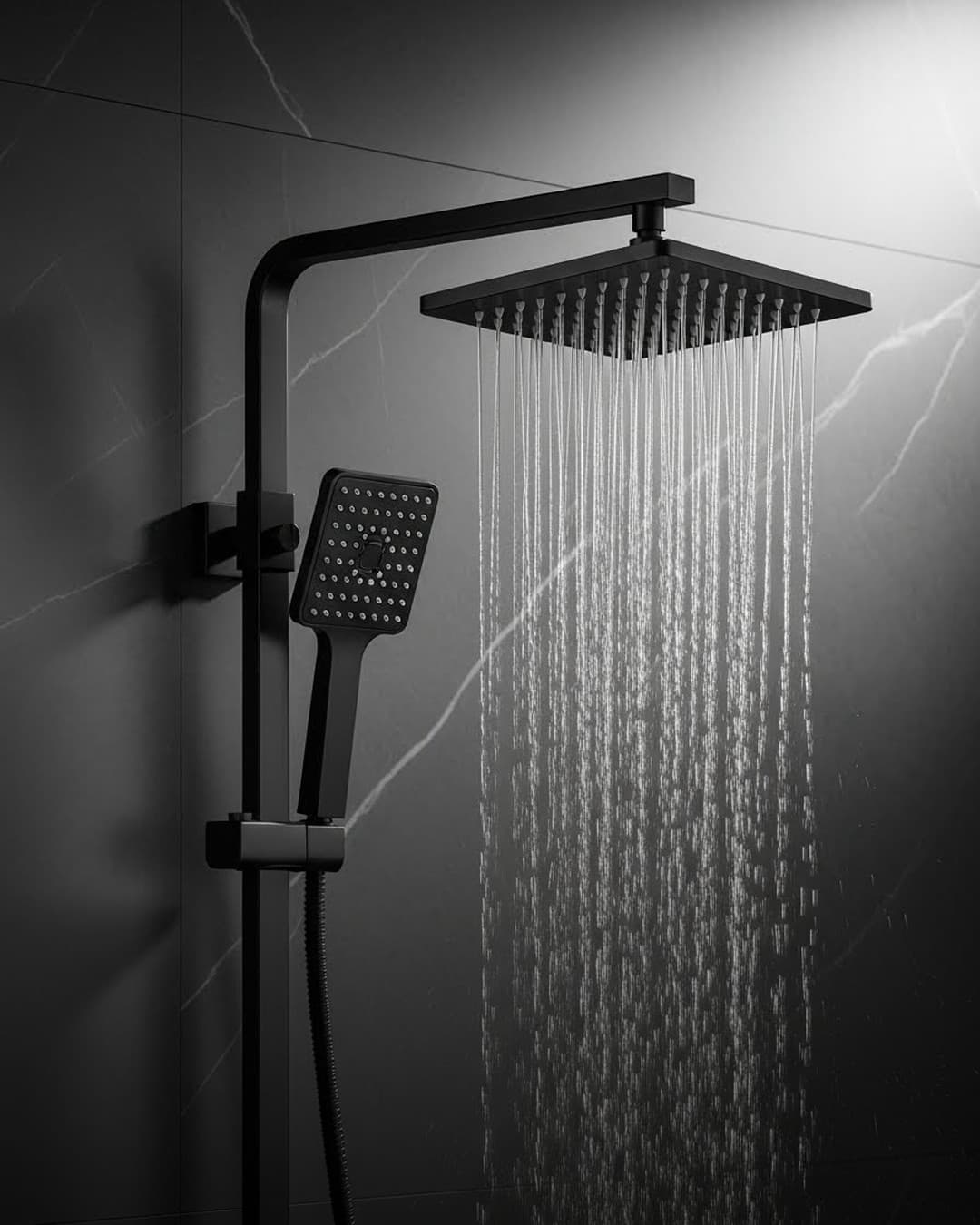 Modern bathroom with a rain shower