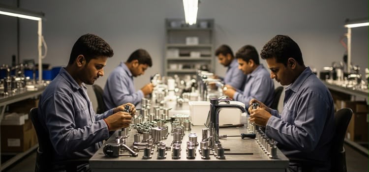 Quality checks in progress at the factory